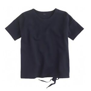 J. Crew Navy Drawstring Short Sleeve Sweatshirt